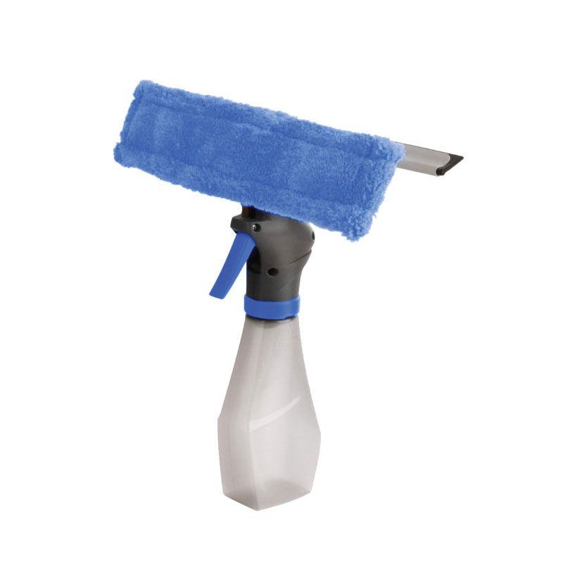 Швабра для окон и зеркал York 25 см с опрыскивателем серый 8404