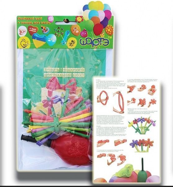 Набір повітряних кульок Шарте «Зробіть букет із кульок» різнокольоровий