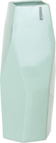 Ваза керамическая зеленая Полигональ 13х12х21 см Eterna