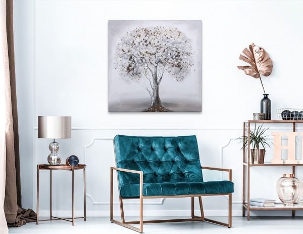Картина Дерево серебрянное 80x 