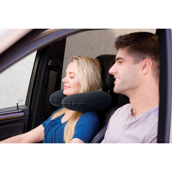 Надувная флокированная подушка Intex 68675 Чёрный