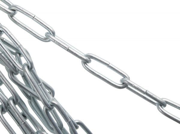 Цепь длиннозвеньевая 4 мм 2,5 м оцинкованная