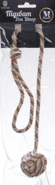 Підхват для штор натуральний 2020-11-K-84 кремовий/капучино Majestic