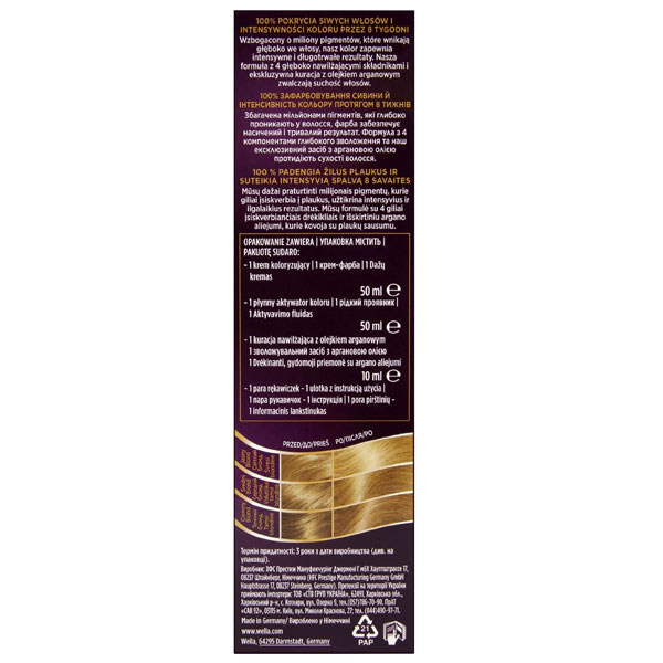 Крем-краска для волос Wella Wellaton №9/3 золотой блондин 110 мл