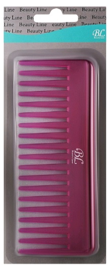 Гребень Beauty Line с широкими зубчиками для всех типов волос розовый