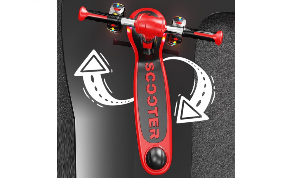 Самокат MaxxPro kids трехколесный 75х35х108 см красный 2840004-6P