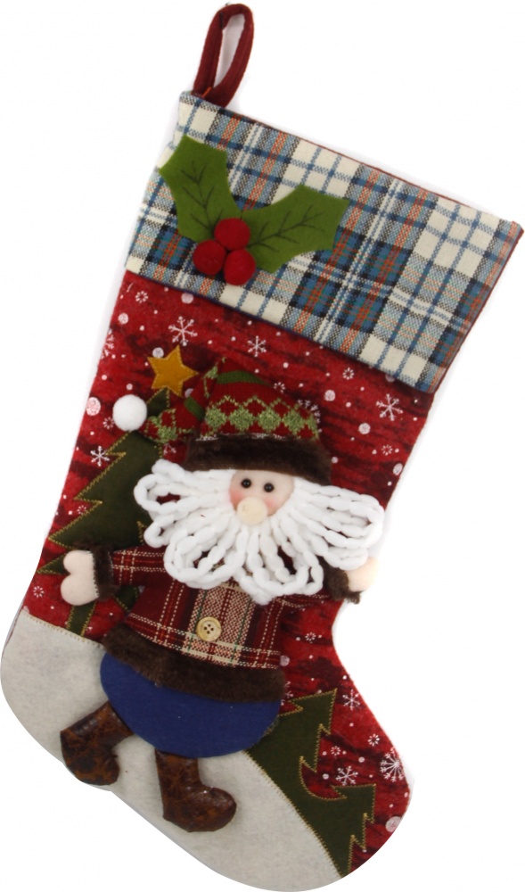 Сапожок декоративный Снеговик/Санта в ассортименте 43 см 48 см