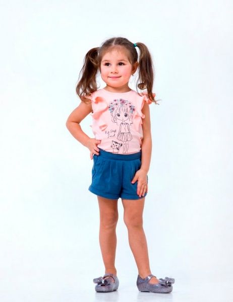 Шорти для дівчаток Smil 112309 р.98 синій меланж 