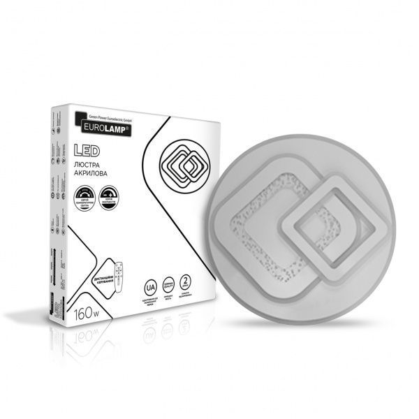 Люстра светодиодная Eurolamp A9 с пультом ДУ 160 Вт белый LED-LR-160-A9 