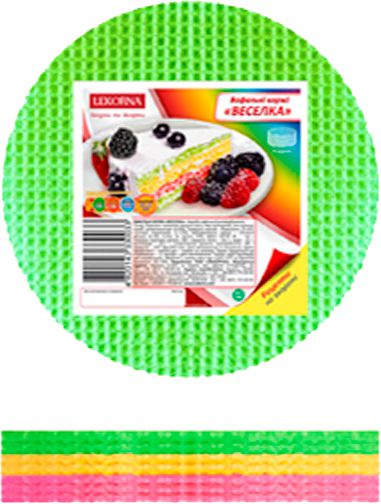 Коржи вафельные ЛЕКОРНА Радуга 140г (4820143331160)