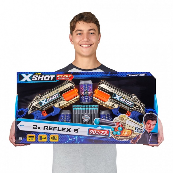 Швидкострільний бластер Zuru X-Shot Excel Reflex 6 Double Golden 36480Z