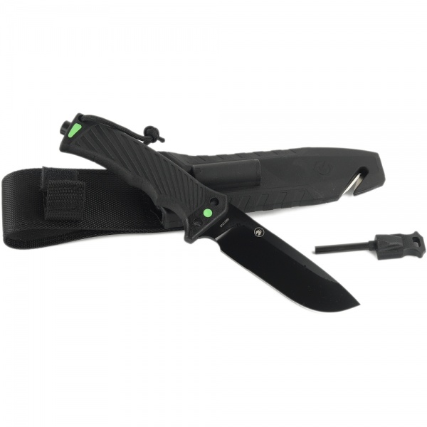 Нож Ganzo нескладной с паракордом G8012V2-BK
