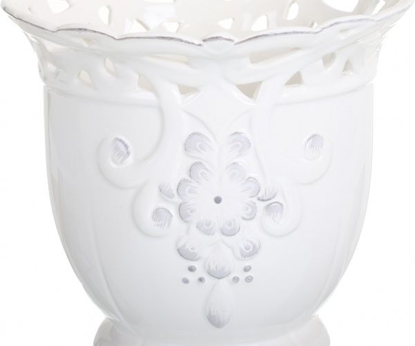 Кашпо керамічне Свіітанок круглий (LJ14A5216WD) айворі 