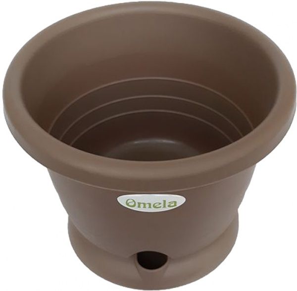 Горшок пластиковый Омела Омела Пастель 1 литра круглый 1л мускат 
