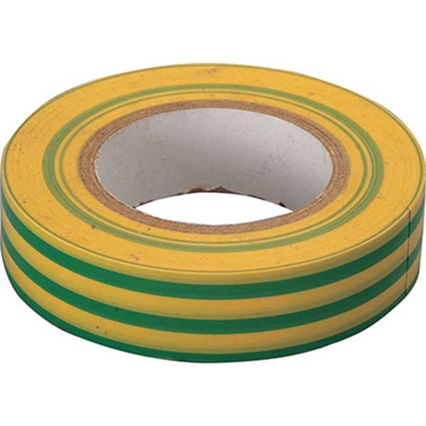 Ізоляційна стрічка ПВХ Червона Лінійка 19 мм жовто-зелена 25 м