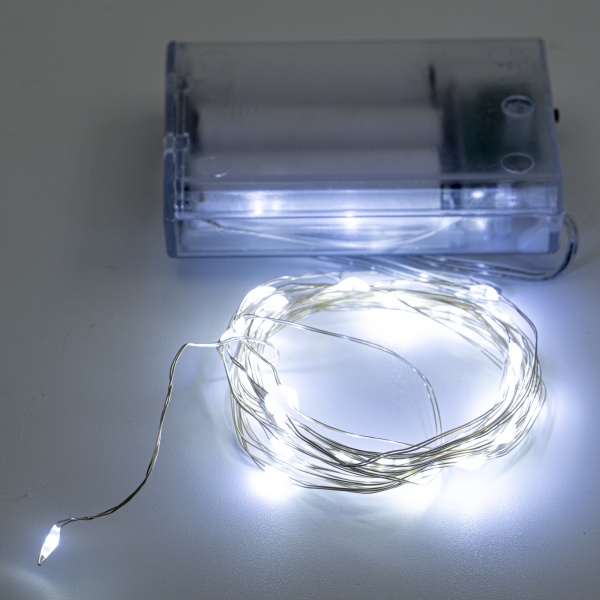 Декоративная гирлянда Altalusse (INL-2105B-30 Cold) встроенный светодиод (LED) 30 ламп 3 м 