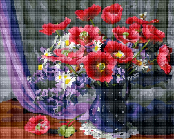 Алмазная мозаика Букет в голубой вазе 40x50 см DBS24273 Brushme 