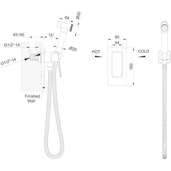Набір для гігієнічного душу Imprese Grafiky ZMK041807120