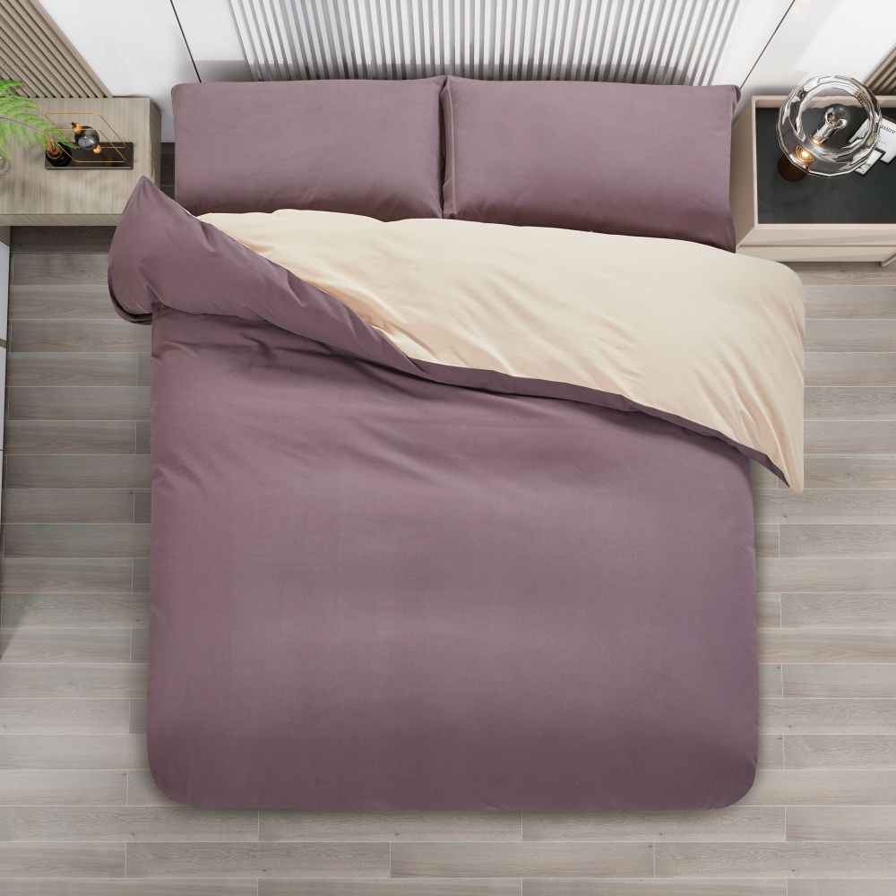 Комплект постільної білизни Cotton Brushed 1.5 шоколадний La Nuit