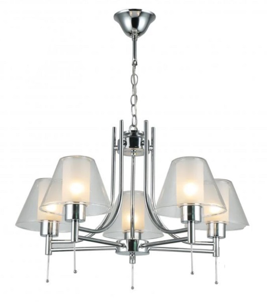 Люстра Miorro Cristallo 580x630 мм 5x40 Вт E14 хром 51-311-033