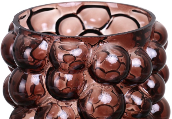 Ваза скляна Bubbles 30,5 см шоколадна 