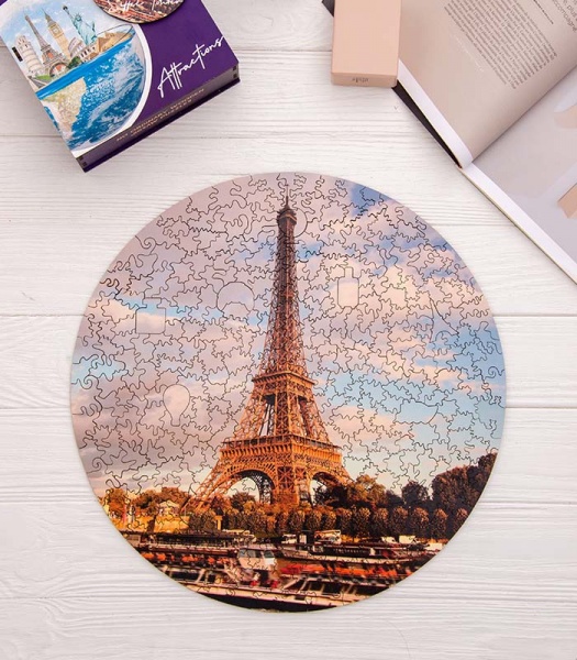 Пазл дерев'яний Ейфелева вежа 30 см PuzzleUp 