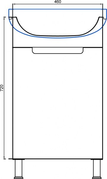 Тумба підлогова Мойдодир Тетрис-50 с умывальником Arteco