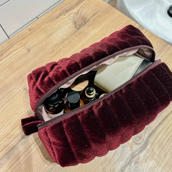 Косметичка Organize Косметичка бархатная Organize 24*13*13 см (бордо) бордовый 