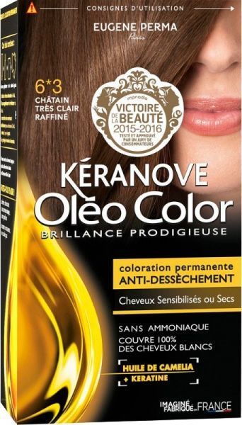 Крем-фарба для волосся Keranove Oleo Color №6*3 шоколадний рафін 125 мл
