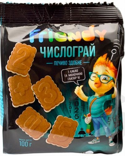 Печиво Деліція здобне Числограй Friendy 100 г 