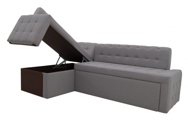 Уголок кухонный Кедр КАРАТ раскладной 7 Милос 84 светло-серый 