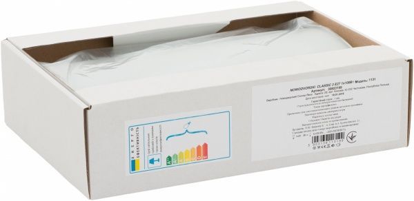 Светильник настенный Nowodvorski CLASSIC 3 1x100 Вт E27 белый матовый 