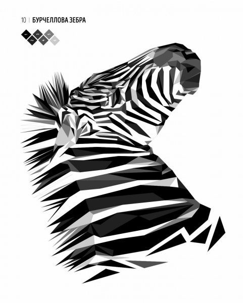 Раскраска по номерам «Зоометрія. Дикі тварини» 9-786-177-579-921