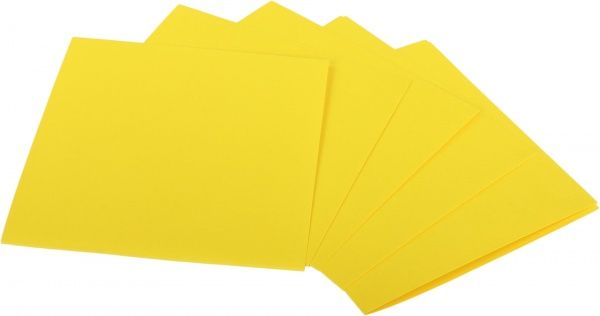 Набір заготовок для листівок 5 шт. 15,5х15,5 см № 10 жовтий 220 г/м2 