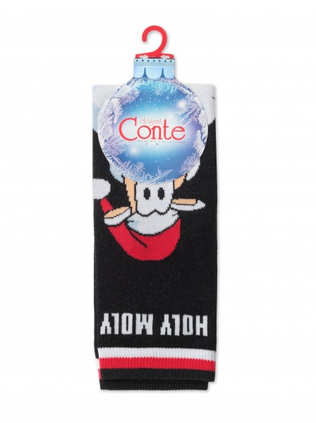 Шкарпетки жіночі Conte 651 CE NEW YEAR 21С р.23-25 чорний