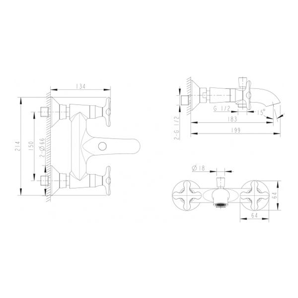 Змішувач для ванни Bravat Summer Rain F677111C-01