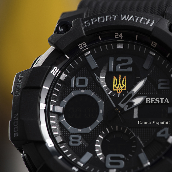 Часы тактические Peremoga. (Гравировка Героям Слава и Трезубец) BESTA (1449)