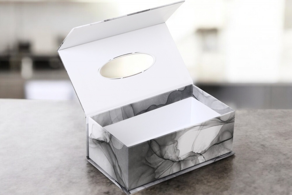 Серветниця декоративна Luna сірий мармур (202х108х75)