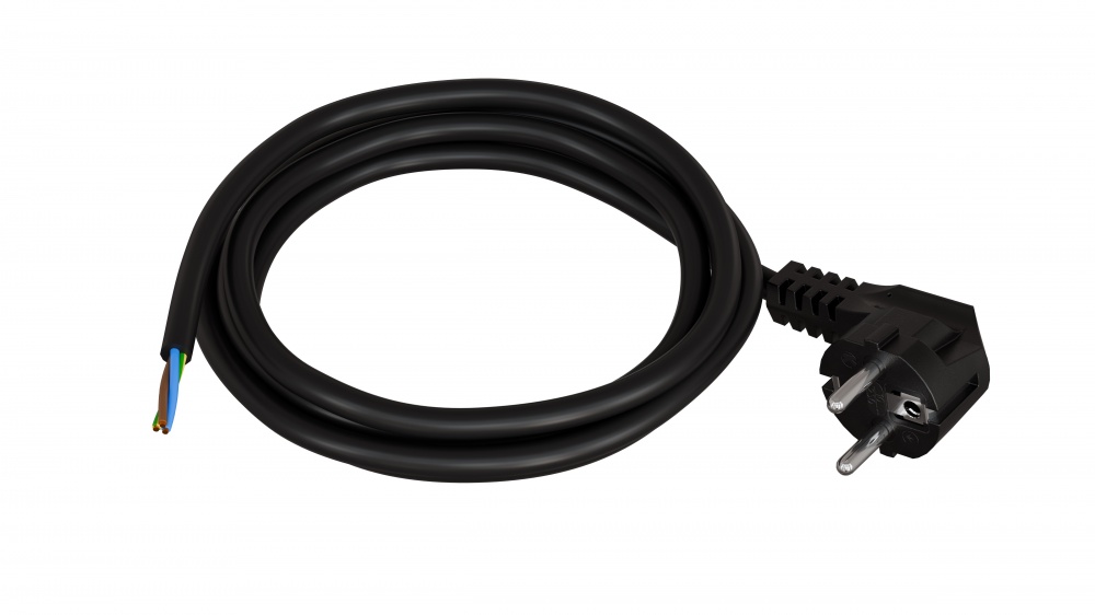 Кабель силовой Одескабель H05VV-F H05VV-F 3G0,75 1,7 м с вилкой DE 1 R2 медь