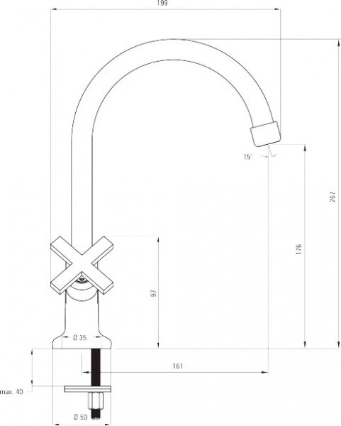 Смеситель для кухни Deante Toro BOT 060D