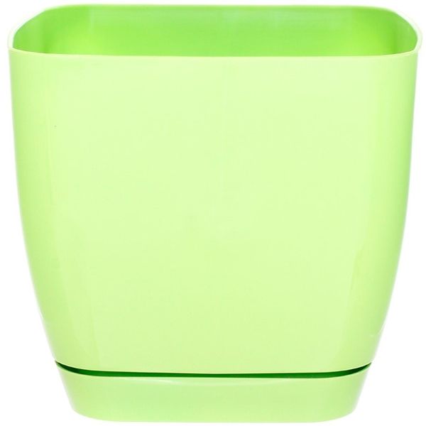 Вазон пластиковий Form Plastic Тоскана Квадро-13 квадратний 1,7л салатовий (0731-007) 