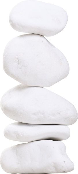 Камень декоративный Thasos галька мраморная фр. 10-25 см белая 10 кг