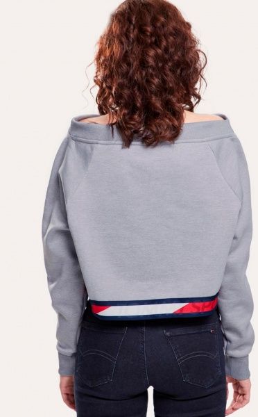 Джемпер Tommy Hilfiger CROP V NECK SWEATER WITH TAPE S10S100363001 р. L светло-серый