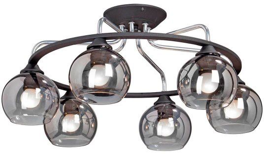 Люстра потолочная Vitaluce V4308-1/6PL 6x60 Вт E27 черный 