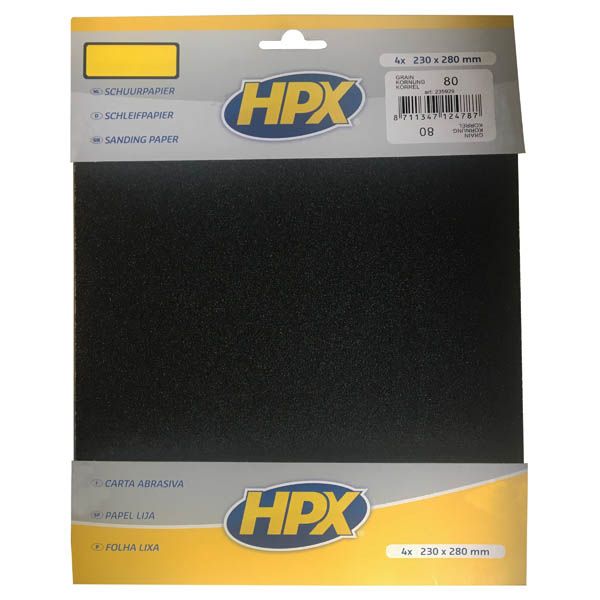 Наждачний папір P80 для вологого шліфування 4 шт. 235929