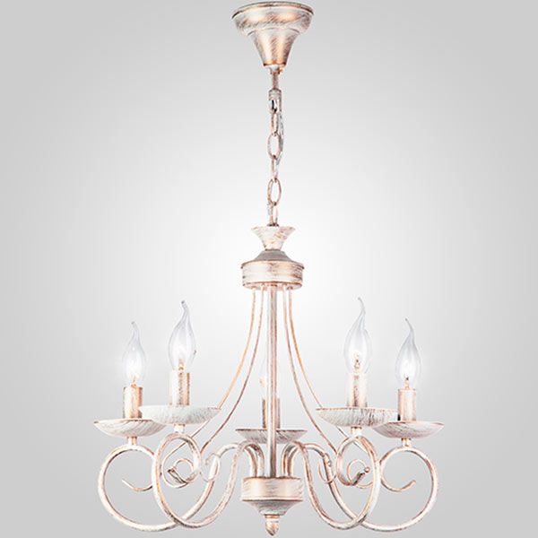 Люстра подвесная Strotskis Luciana 5x60 Вт E14 бело-золотистый 22404/5 