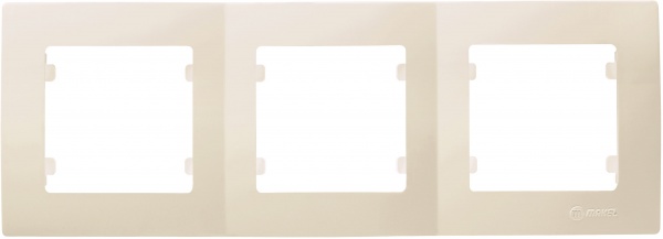 Рамка трехместная Makel Lilium Natural Kare горизонтальная кремовый 32010703