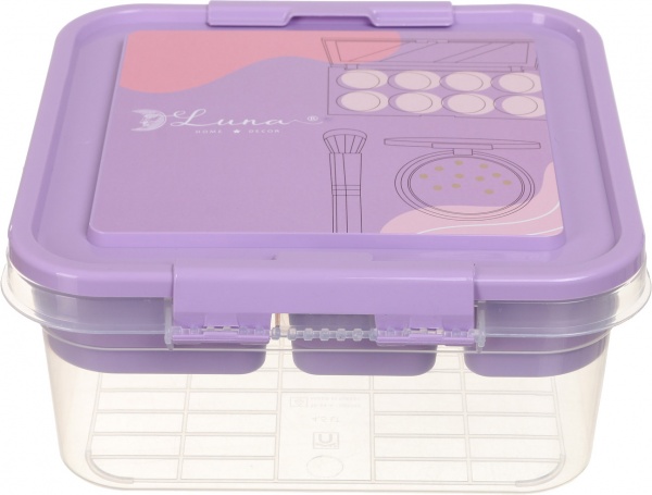 Органайзер для косметики Luna 25х26х11 см пластик сиреневый 
