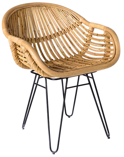 Кресло ротанговое Cruzo Ники 76x53x56 см натуральный 