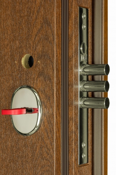 Дверь входная Термо House-703 улица дуб бронзовый 2050x1200 мм правая